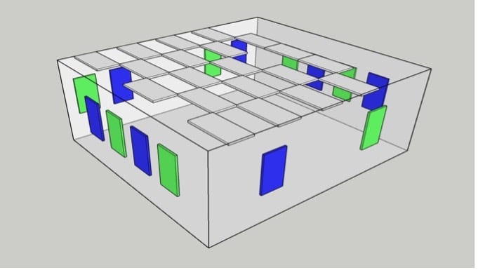 3D plan for acoustic insulation